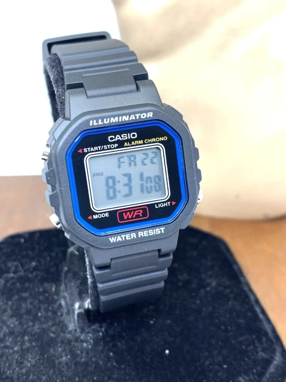 Casio Women's Watch LA20WH Quartz Digital Petite 30mm Black Resin Strap 3284